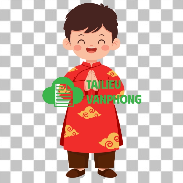 Áo dài tết vector nam