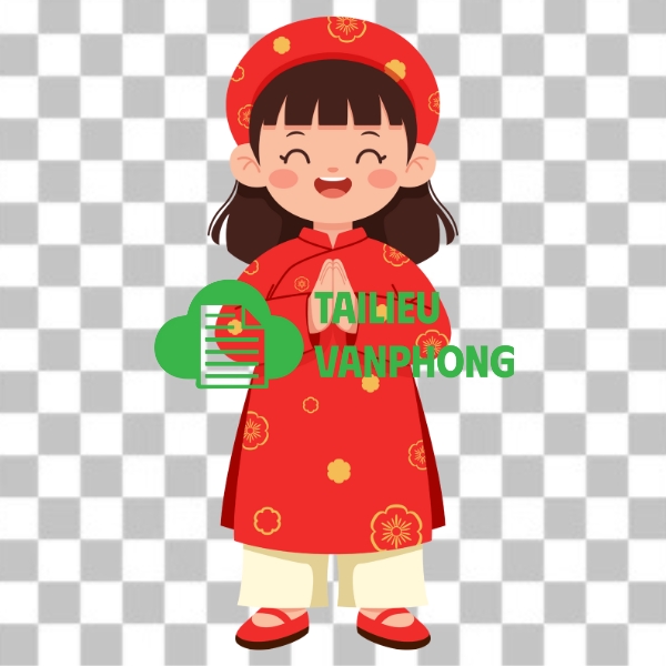 Áo dài tết vector nữ